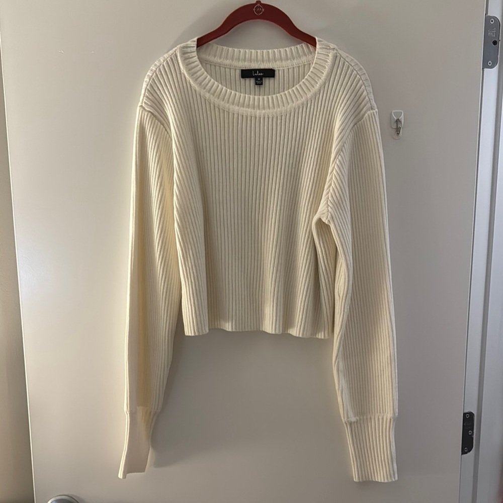 Lulu's Cream Ribbed Sweater - Never Worn!